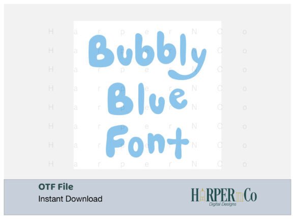 Bubbly Blue Font