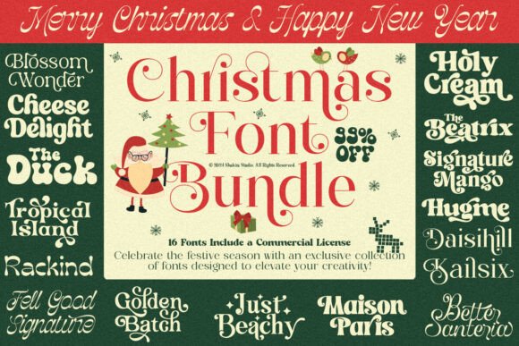 Christmas Bundle Festive Holiday Font