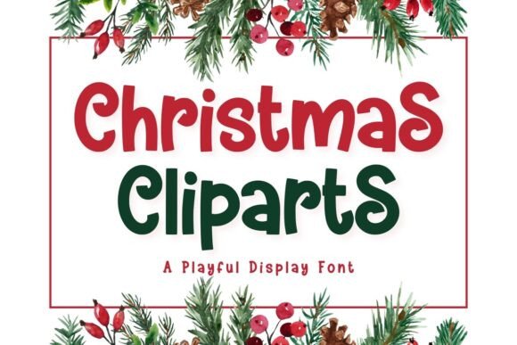 Christmas Cliparts Font for Festive Campaigns