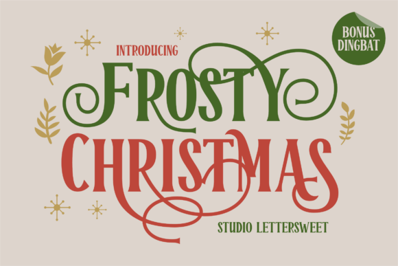 Frosty Christmas Font for Web Design