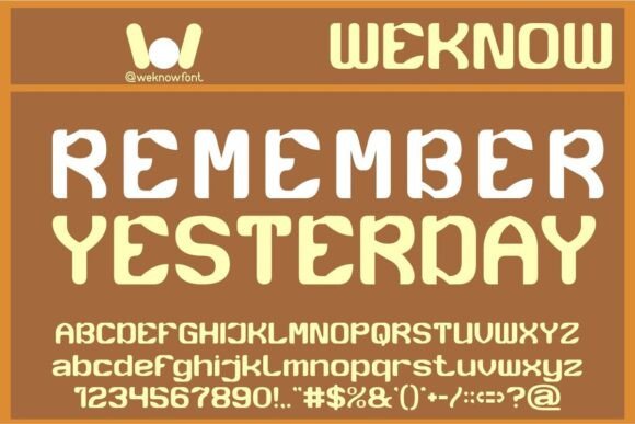 Remember Yesterday Font for Creative Projects