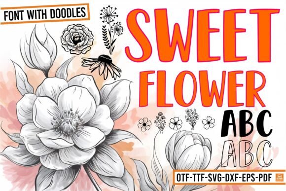 Sweet Flower Font for Creative Design