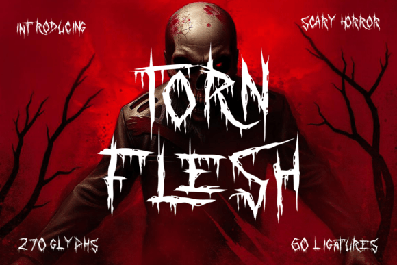 Torn Flesh Font for Web Design